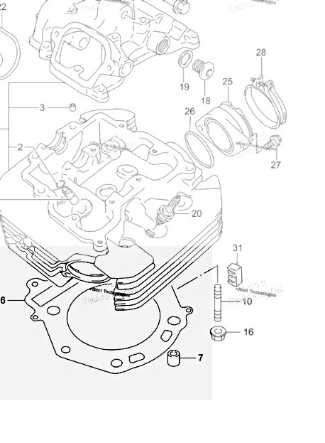 TĚSNĚNÍ POD HLAVU SUZUKI DR650 