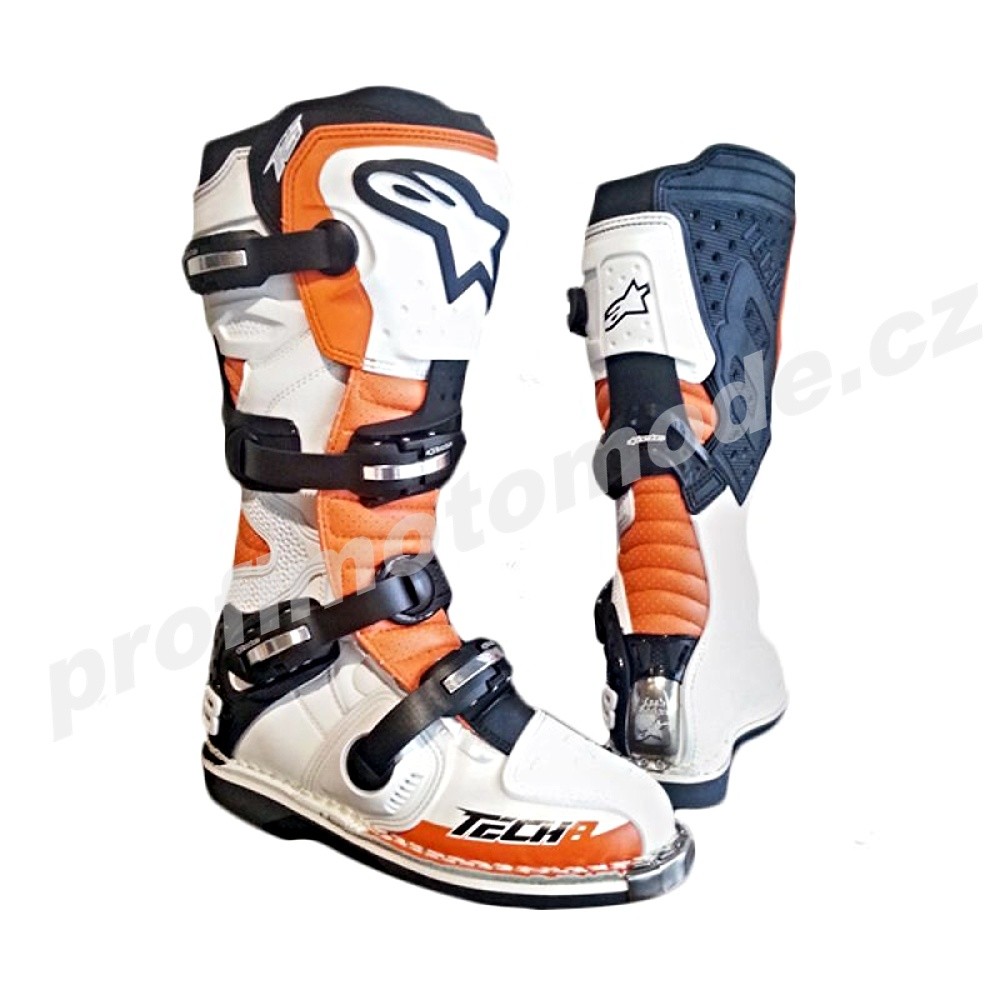 BOTY ALPINESTARS TECH 8 RS bílo oranžové