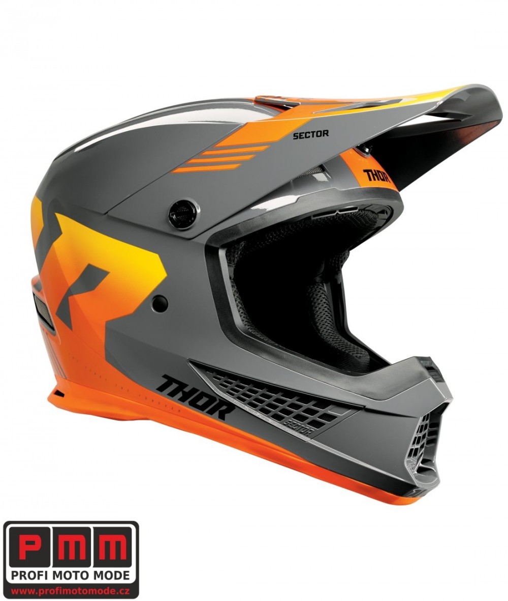 MX PŘILBA THOR Sector 2 šedá oranž