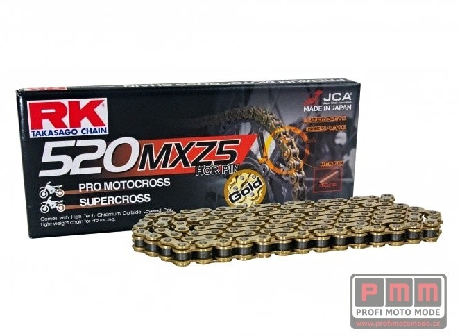 Řetěz RK 520 MXZ5 zlatý 120