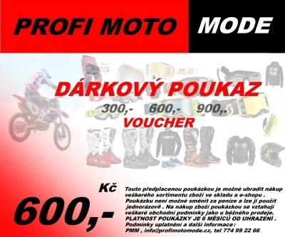 DÁRKOVÝ POUKAZ V HODNOTĚ 300, 600, 900 